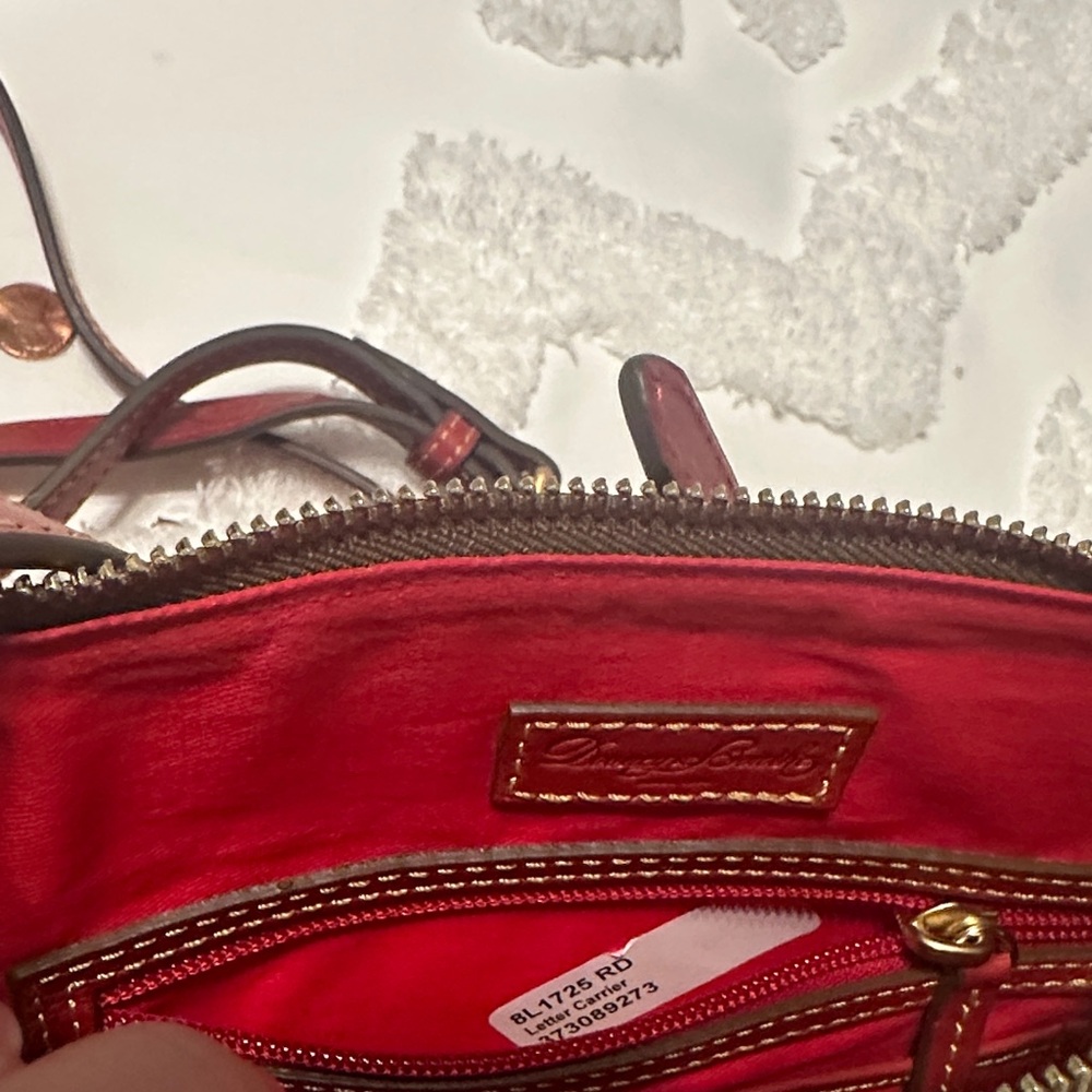 Dooney & Bourke Red Leather Crossbody Bag - Picture 6 of 7
